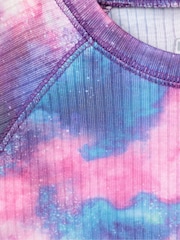 Mountain Warehouse Purple Talus Printed Baselayer-Top & Pants Set - Image 7 of 8