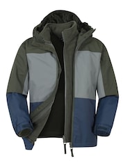 Mountain Warehouse Blue Cannonball II 3 in 1 Waterproof Jacket - Image 1 of 6