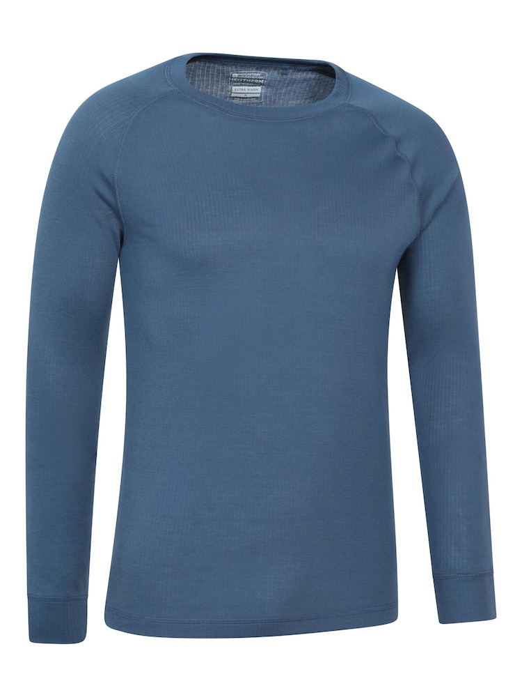 Mountain Warehouse Blue Thermal  Base Layer Top - Image 2 of 5 Mountain Warehouse Blue Thermal  Base Layer Top - Image 2 of 5