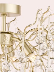 Laura Ashley Gold Willow Crystal Flush Fitting Ceiling Light - Image 3 of 4