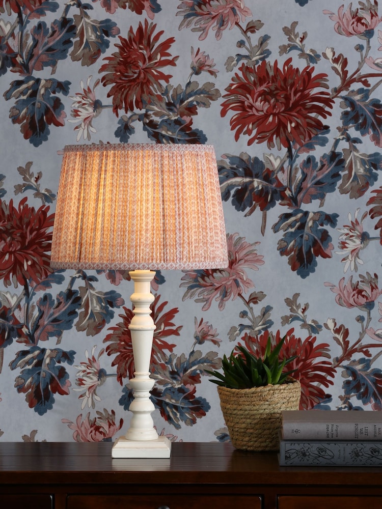 Laura Ashley Pink Gwendolen Printed Cotton Easyfit Lamp Shade Ceiling Light - Image 1 of 4 Laura Ashley Pink Gwendolen Printed Cotton Easyfit Lamp Shade Ceiling Light - Image 1 of 4