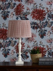 Laura Ashley Pink Gwendolen Printed Cotton Easyfit Lamp Shade Ceiling Light - Image 2 of 4
