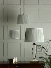 Laura Ashley Green Hemsley Pleated Silk Empire Easyfit Lamp Shade - Image 2 of 7