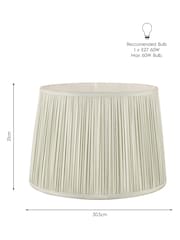 Laura Ashley Green Hemsley Pleated Silk Empire Easyfit Lamp Shade - Image 6 of 7