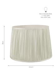 Laura Ashley Green Hemsley Pleated Silk Empire Easyfit Lamp Shade - Image 7 of 7