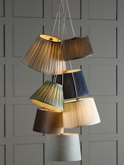 Laura Ashley Blue Bacall Linen Easyfit Lamp Shade - Image 4 of 10