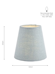 Laura Ashley Blue Bacall Linen Easyfit Lamp Shade - Image 5 of 10