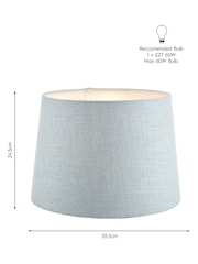 Laura Ashley Blue Bacall Linen Easyfit Lamp Shade - Image 9 of 10
