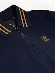 Luke 1977 Throop Zip Neck Polo Shirt - Image 6 of 6