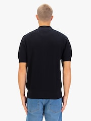 Luke 1977 Dalwood Knitted Black Polo Shirt - Image 2 of 6