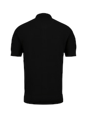 Luke 1977 Dalwood Knitted Black Polo Shirt - Image 5 of 6