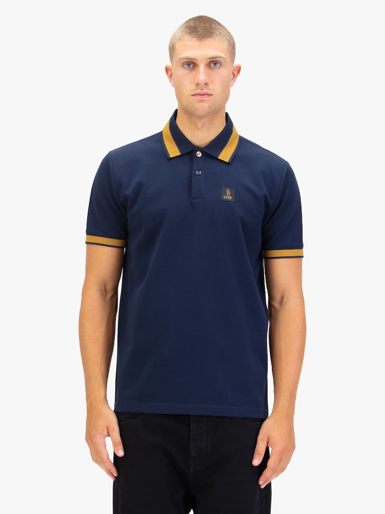 Luke 1977 Makati Brown Hardnut Black Gold Polo Shirt - Image 1 of 7 Luke 1977 Makati Brown Hardnut Black Gold Polo Shirt - Image 1 of 7