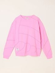 FatFace Georgia Pink Pulse Graphic Sweat - Image 5 of 5