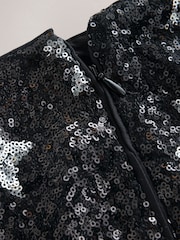Black/Silver Star Sequin Mini Skirt - Image 6 of 7