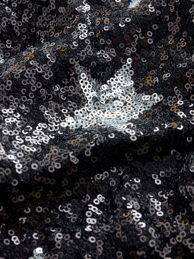 Black/Silver Star Sequin Mini Skirt - Image 7 of 7 Black/Silver Star Sequin Mini Skirt - Image 7 of 7