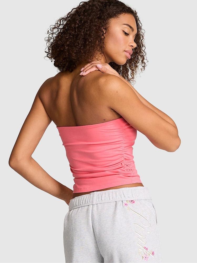 Victoria's Secret Pink Vivid Pink Cotton Tube Top - Image 2 of 2