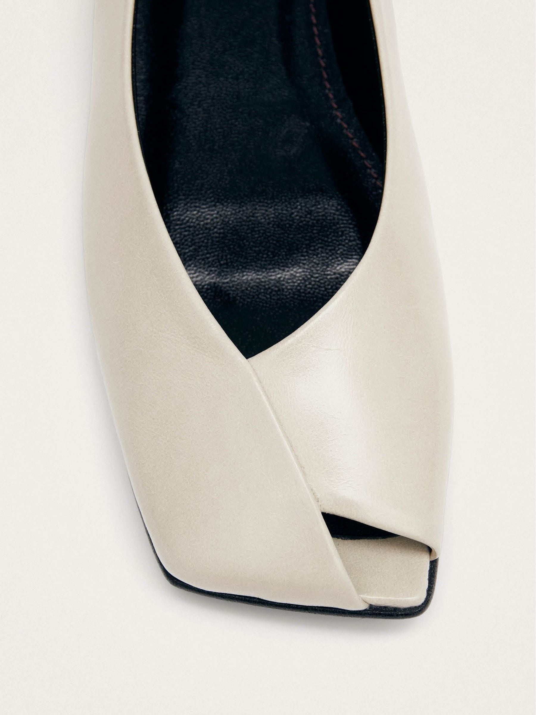 Buy Alohas Cream Katia Leather Ballet Flats from Next USA