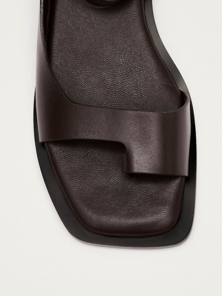 Alohas Brown Tebas Leather Sandals - Image 5 of 5