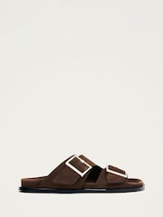 Alohas Brown Alba Leather Sandals - Image 1 of 6