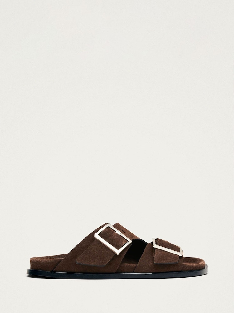 Alohas Brown Alba Leather Sandals - Image 1 of 6