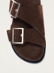 Alohas Brown Alba Leather Sandals - Image 6 of 6