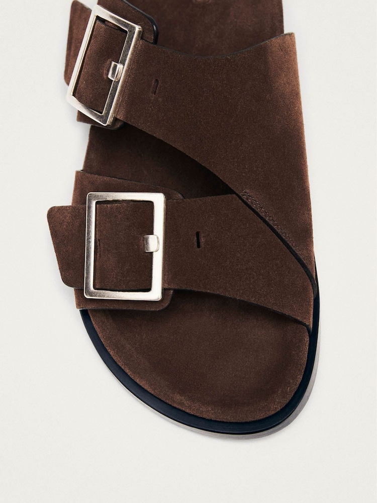 Alohas Brown Alba Leather Sandals - Image 6 of 6