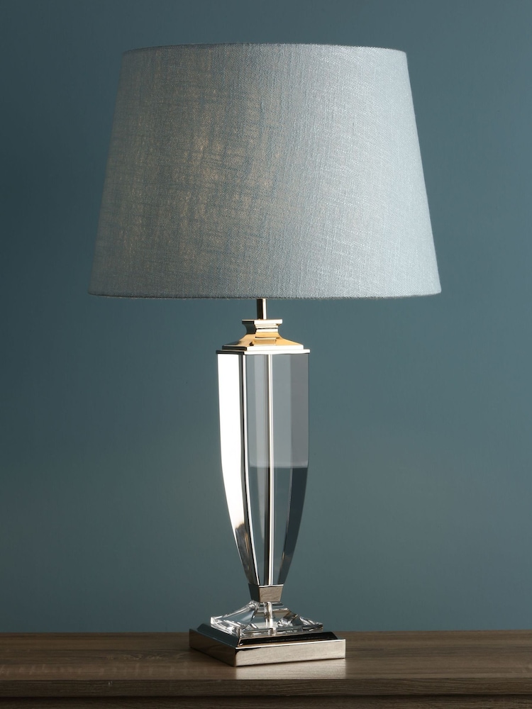 Laura Ashley Chrome Carson Crystal Table Large Lamp - Image 2 of 5