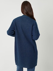 Threadbare Sky Blue Cable Knit Cardigan - Image 2 of 4