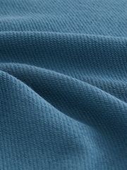 Blue Regular Fit Ultrasoft Smart Textured Quarter Zip Neck Jumper - Image 6 of 7