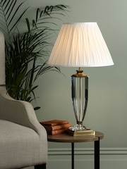 Laura Ashley Brass Carson Crystal Table Large Lamp - Image 2 of 6