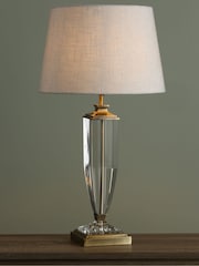 Laura Ashley Brass Carson Crystal Table Large Lamp - Image 3 of 6