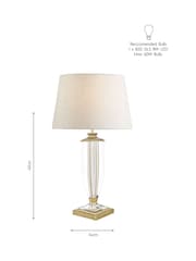 Laura Ashley Brass Carson Crystal Table Large Lamp - Image 6 of 6