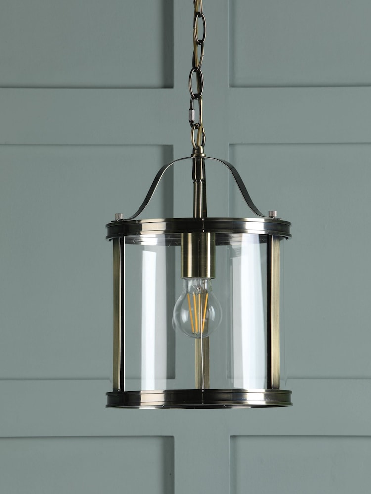 Laura Ashley Brass Harrington Lantern 1 Light Ceiling Light - Image 2 of 5