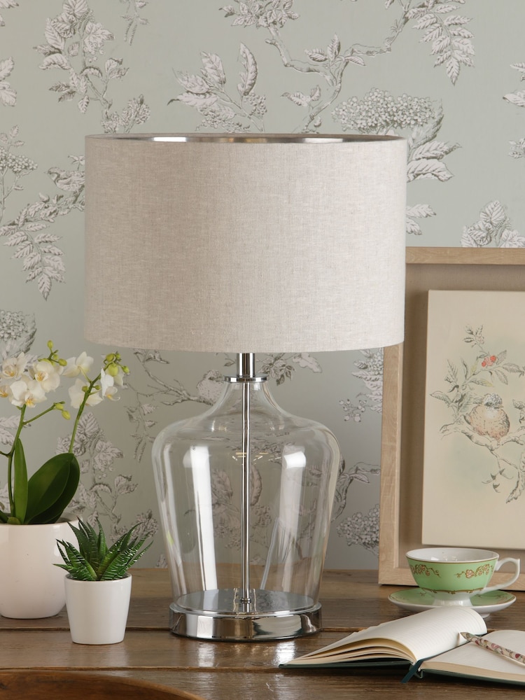 Laura Ashley Clear Ockley Touch Table Lamp - Image 2 of 5