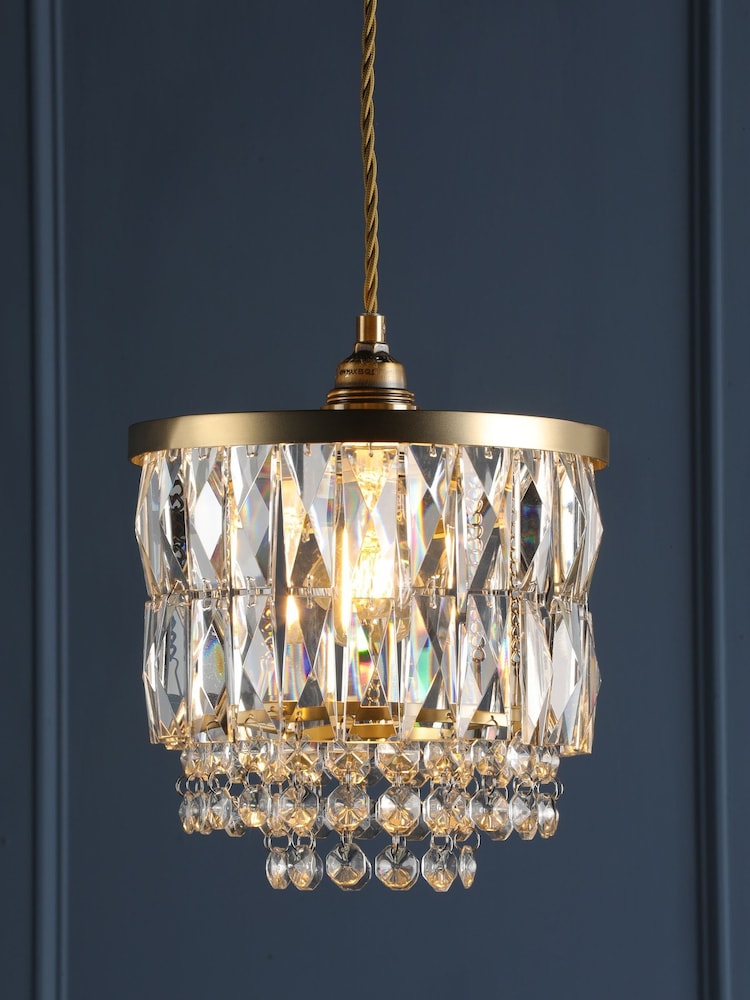 Laura Ashley Brass Rhosill Easyfit Shade Ceiling Light - Image 1 of 5 Laura Ashley Brass Rhosill Easyfit Shade Ceiling Light - Image 1 of 5