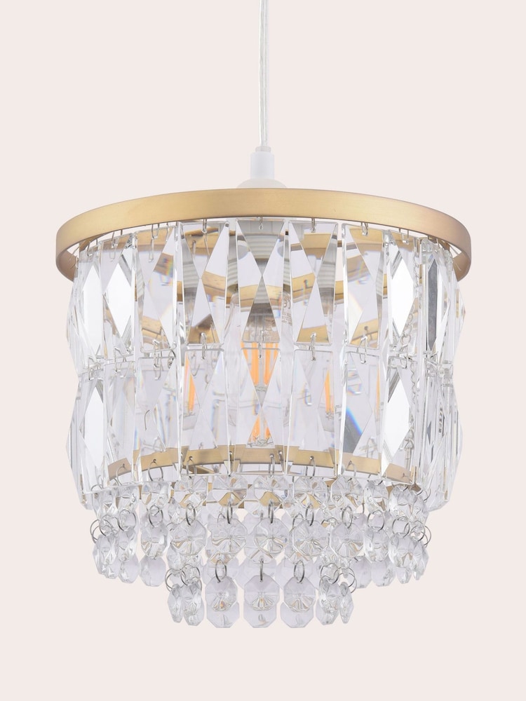 Laura Ashley Brass Rhosill Easyfit Shade Ceiling Light - Image 5 of 5 Laura Ashley Brass Rhosill Easyfit Shade Ceiling Light - Image 5 of 5