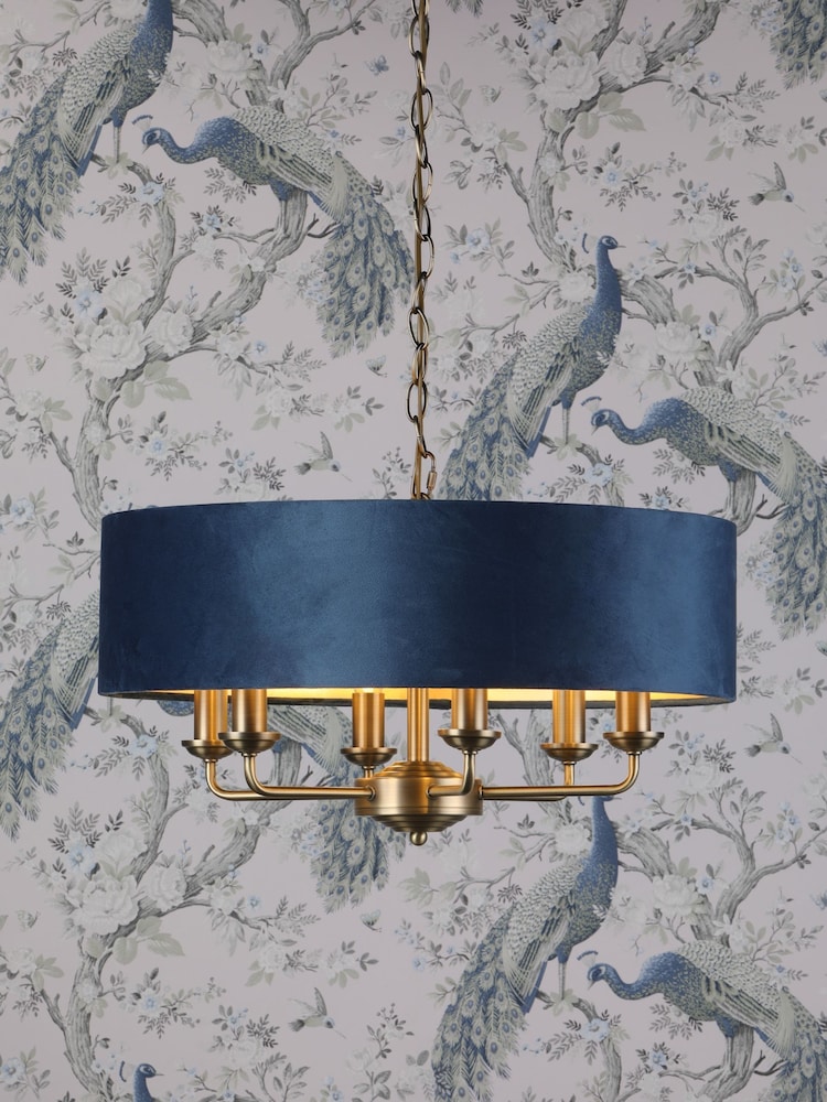 Laura Ashley Blue Sorrento Large Ceiling Light - Image 1 of 5