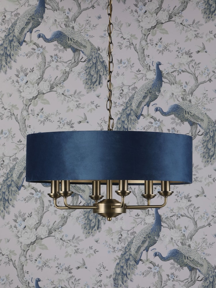 Laura Ashley Blue Sorrento Large Ceiling Light - Image 2 of 5
