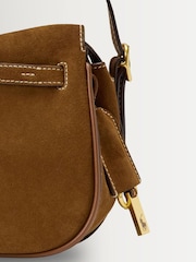 Polo Ralph Lauren Brown Small Suede Satchel Bag - Image 8 of 8