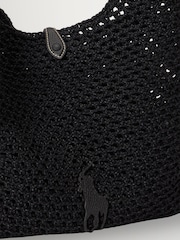 Polo Ralph Lauren Black Woven Mesh Cross-Body Bag - Image 7 of 7