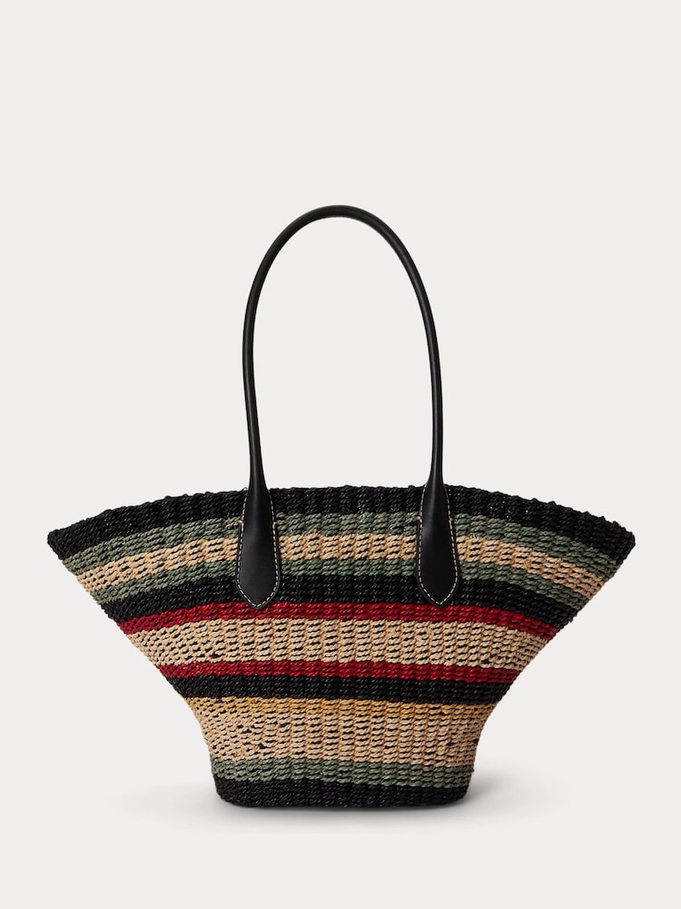 Polo Ralph Lauren Natural Bellport Basket Weave Tote Bag - Image 2 of 6