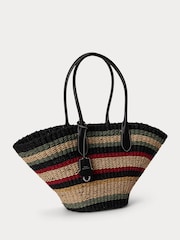 Polo Ralph Lauren Natural Bellport Basket Weave Tote Bag - Image 3 of 6