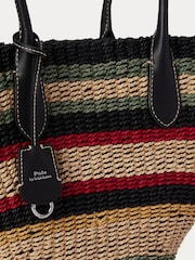Polo Ralph Lauren Multi Stripe Bellport Basket Weave Tote Bag - Image 7 of 8