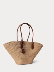 Polo Ralph Lauren Natural Bellport Basket Weave Tote Bag - Image 2 of 6