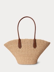 Polo Ralph Lauren Natural Bellport Basket Weave Tote Bag - Image 4 of 6