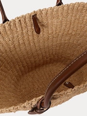 Polo Ralph Lauren Natural Bellport Basket Weave Tote Bag - Image 5 of 6