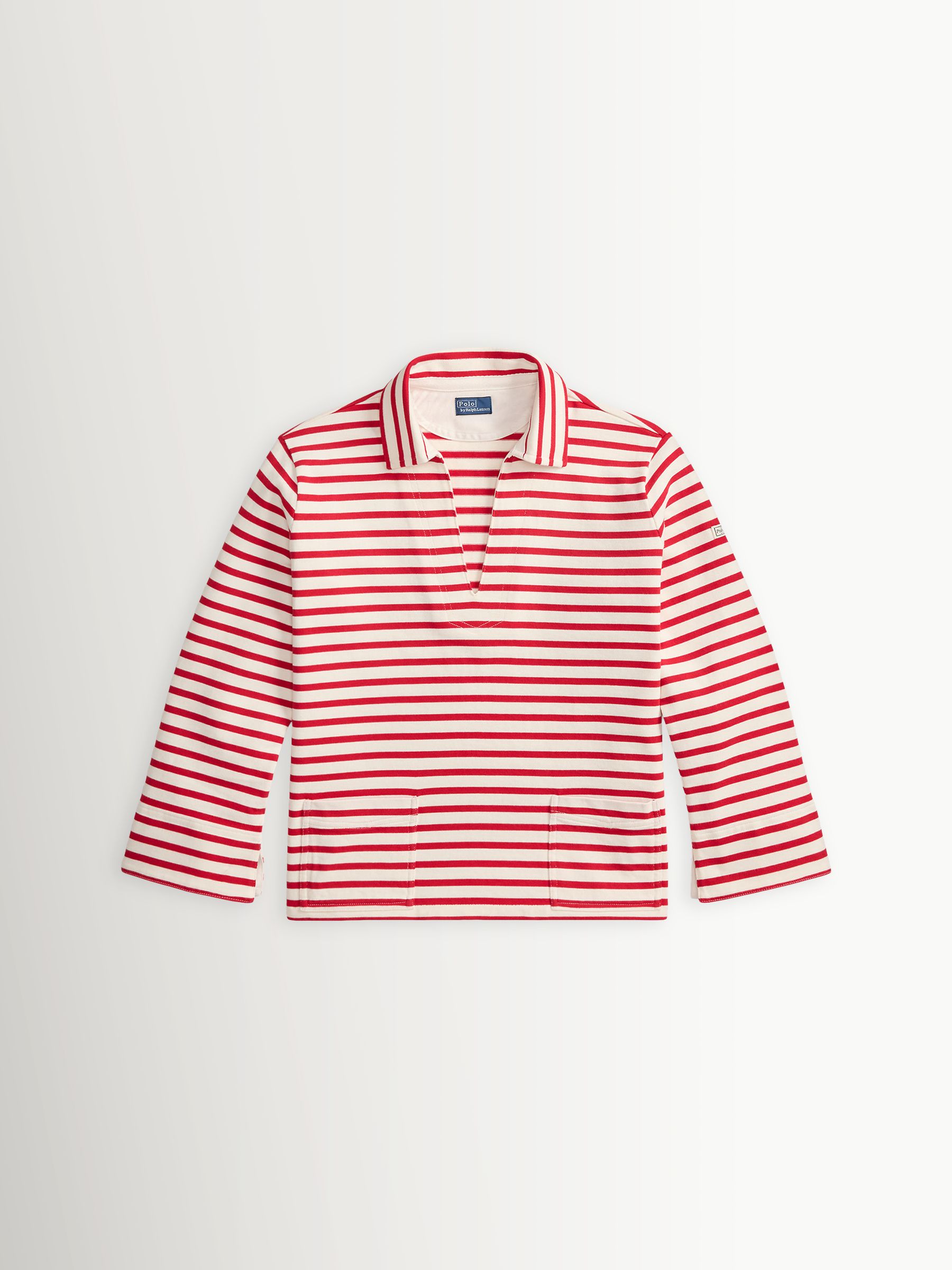 Buy Polo Ralph Lauren Red Heavy Cotton Jersey Striped Tunic Top