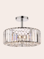 Laura Ashley Clear Fernhurst 3 Light Flush Ceiling Light - Image 3 of 5