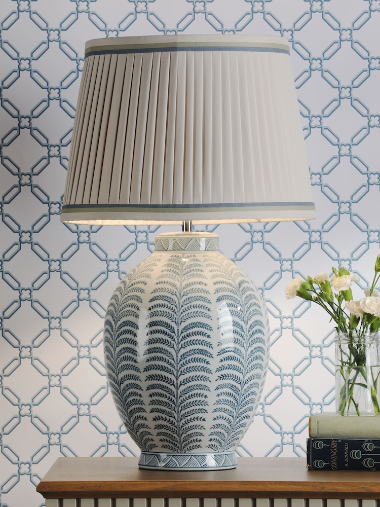 Laura Ashley Blue Stannard Table Lamp - Image 1 of 7 Laura Ashley Blue Stannard Table Lamp - Image 1 of 7