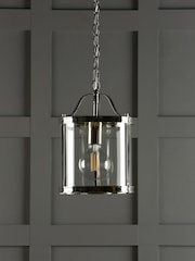 Laura Ashley Chrome Harrington Lantern 1 Light Ceiling Light - Image 2 of 6